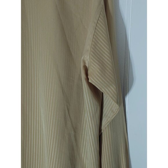 Stacy Adams Mens Long Sleeve Striped Dress Shirt Size 16 34/35 Beige Polyester - Picture 13 of 16